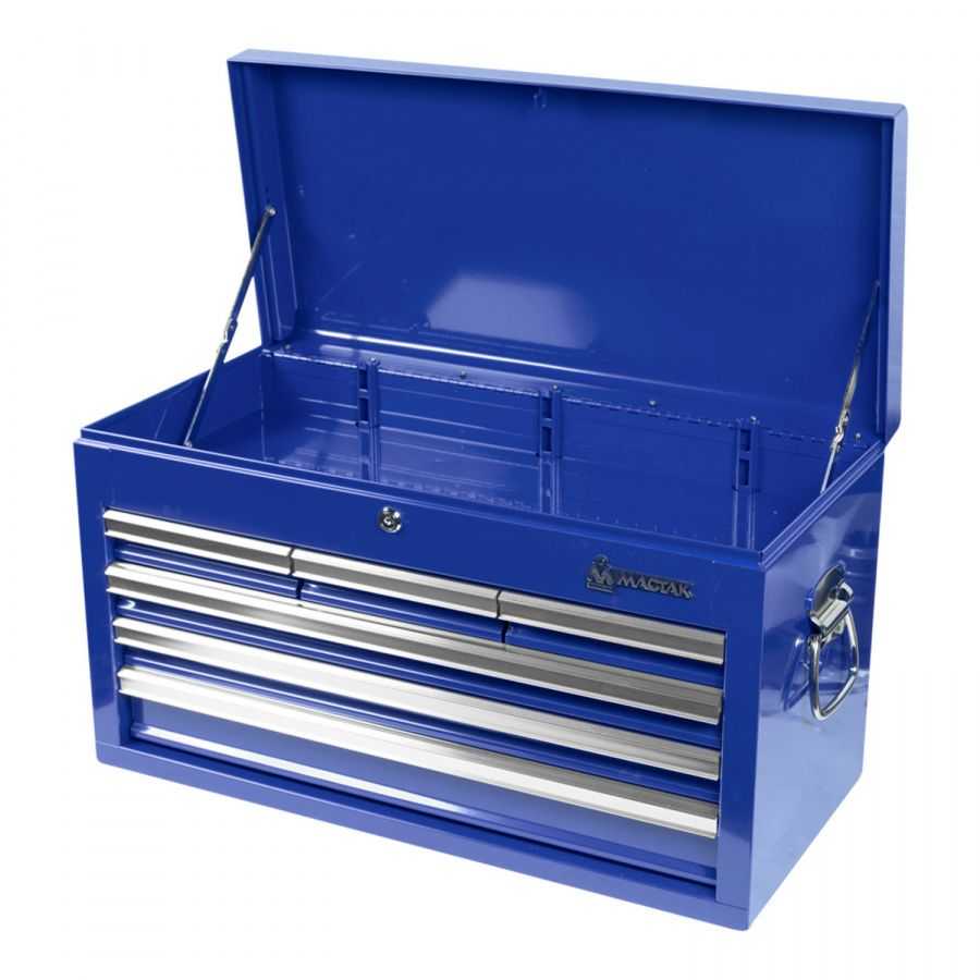 Ящик инструментальный, 6 полок, синий МАСТАК 511-06570B Ящики для инструмента металлические фото, изображение