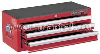 Ящик инструментальный, 3 ящика, красный KING TONY 87421-3B Ящики для инструмента металлические фото, изображение