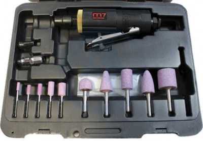 Пневматическая бормашина (шарошка) 3 - 6 мм, 25000 об/мин, с набором принадлежностей, 15 предметов MIGHTY SEVEN QA-0115A Пневматические бормашины, граверы фото, изображение